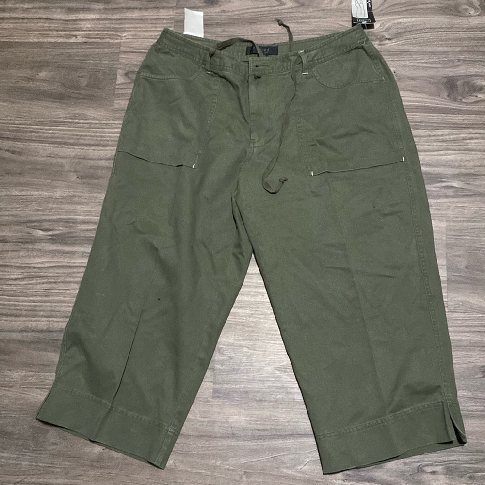 Riveted Women Olive Green Pants By Lee Cotton  Above AnklSize
